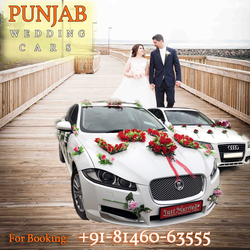 WEDDING CARS - White Decorated Jaguar Xf Audi A4 wedding cars for wedding couples at beach in Punjab Available in Chandigarh, Jalandhar, Ludhiana, Amritsar, Barnala, Bathinda, Hoshiarpur, Faridkot, Fatehgarh Sahib, Fazilka, Firozpur, Gurdaspur, Kapurthala, Mansa, Moga, Ajitgarh, Ropar, Muktsar, Shahid Bhagat Singh Nagar(first known as Nawan Shahr), Sangrur, Patiala, Pathankot, Tarn Taran