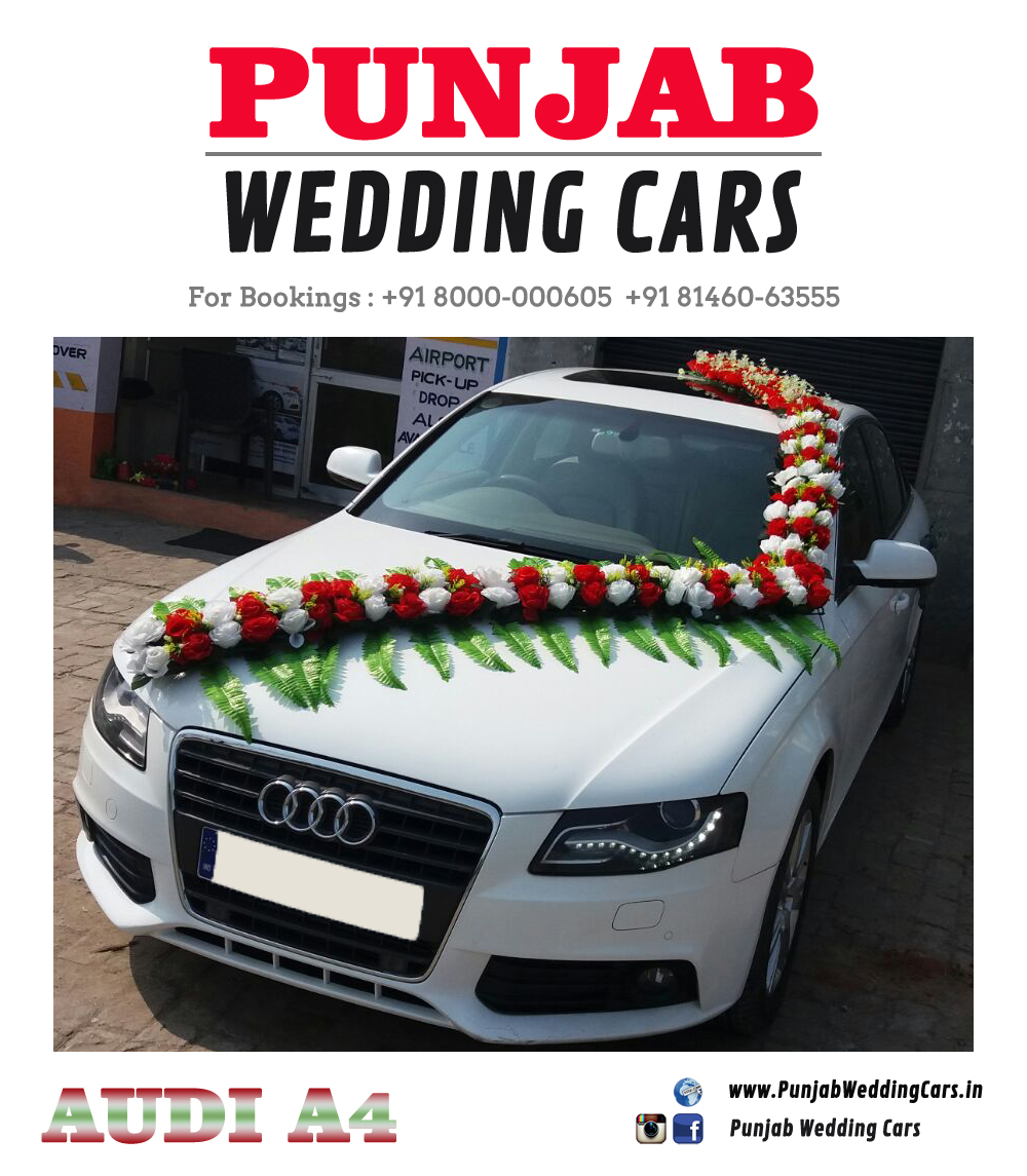 WEDDING CARS DECORATED S FLOWERS - AUDI DECORATED S FLOWERS - AUDI for wedding rental in Punjab, India
